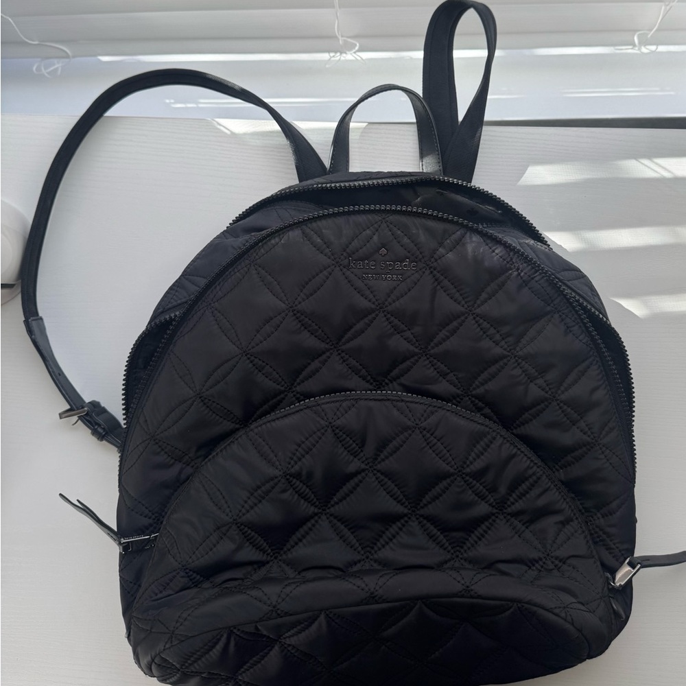 Kate Spade Quilted Black Backpack